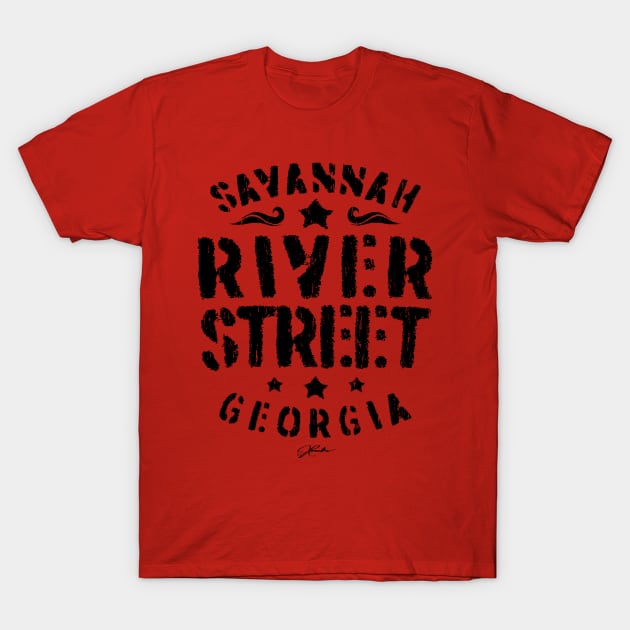 River Street, Savannah, Georgia T-Shirt by jcombs